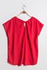 Picture of PLUS SIZE TOP RED GOLD TRIM WITH BOW